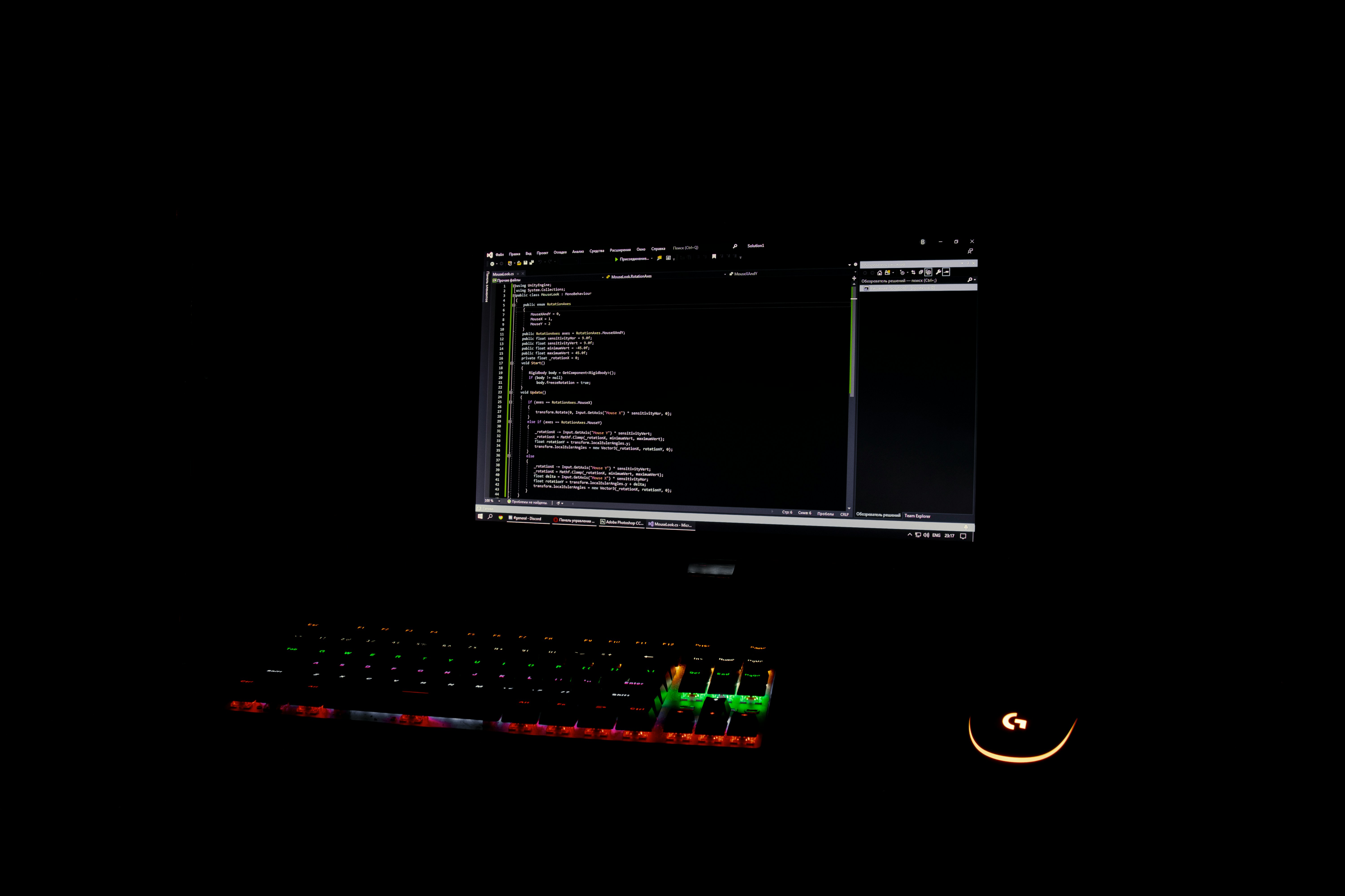 Laptop showing analytics dashboard in dark mode.